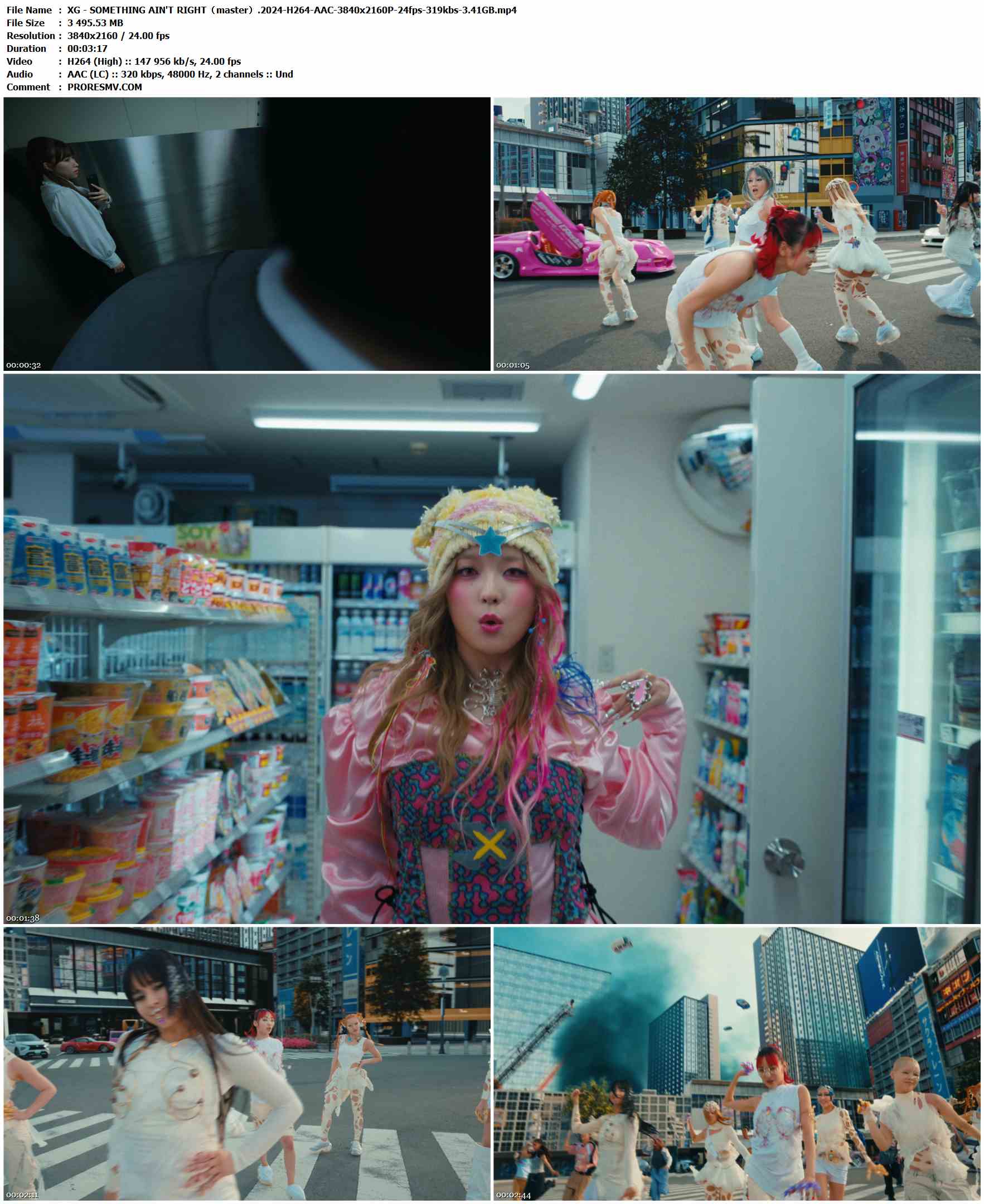 XG - SOMETHING AIN'T RIGHT（master）.2024-H264-AAC-3840x2160P-24fps-319kbs-3.41GB官方MV_高清MV